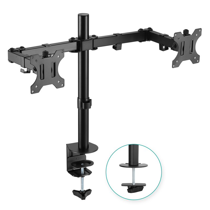 mbeatÂ® activiva ErgoLife Dual Monitor Screen Double Joint Monitor Arm Detachable VESA 360Â° Rotary Two Mounting Options Net Weight: 4.3kg (LS)