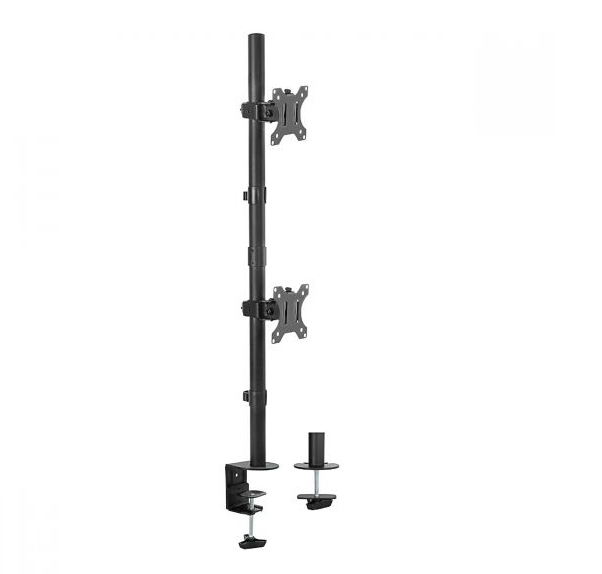mbeatÂ® activiva Dual-Screen Articulating Vertical Monitor Arm  is designed for ultimate workspace efficiency and ergonomic comfort (LS)