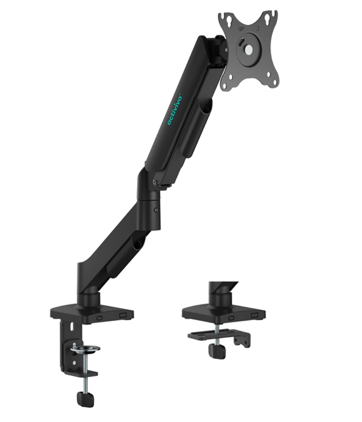 (LS) mbeatÂ® Activiva Ergolife Single-Screen Gas Spring Monitor Arm allows you to smoothly adjust the height angle and tilt of your screen with minimal