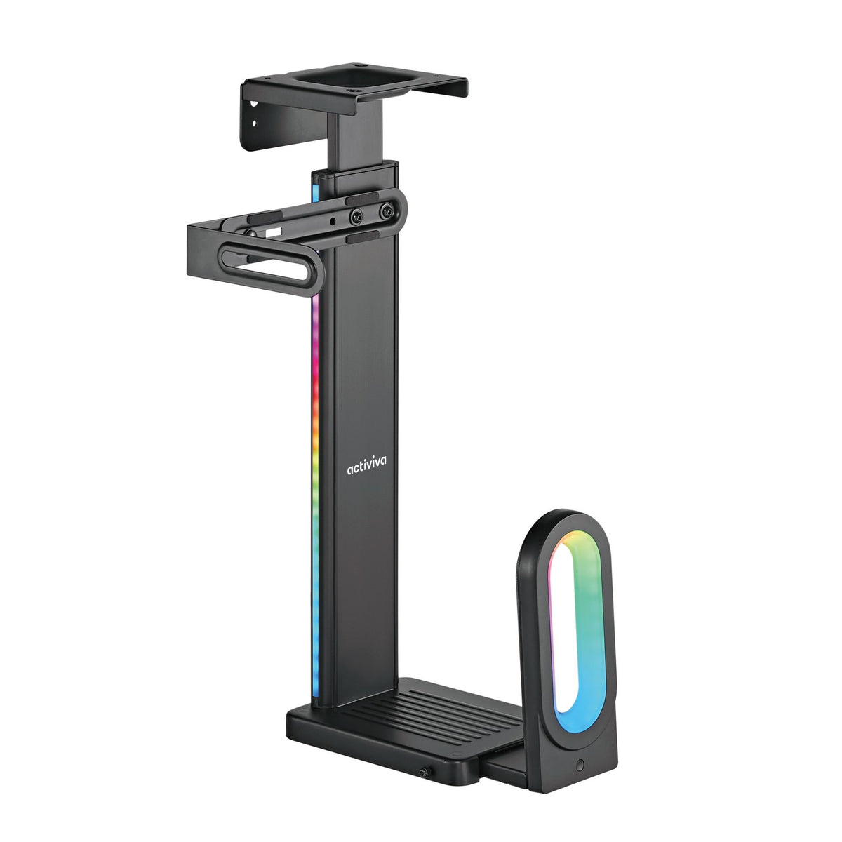 mbeatÂ® activiva RGB Ultra-Wide Adjustable Wall & Under-Desk Gaming PC Mount Heavy-Duty Weight Capacity 20kg (LS)