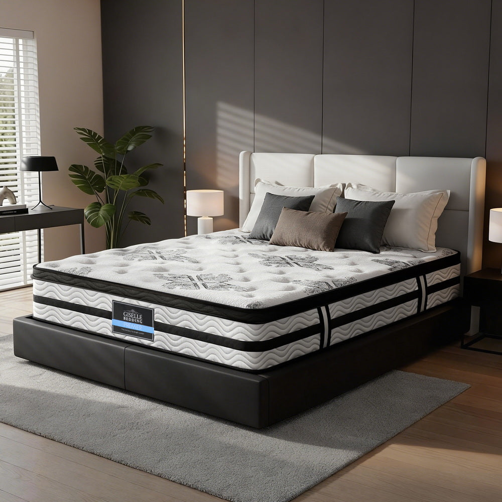 Giselle Bedding 34cm Mattress Euro Top Pocket Spring Super King