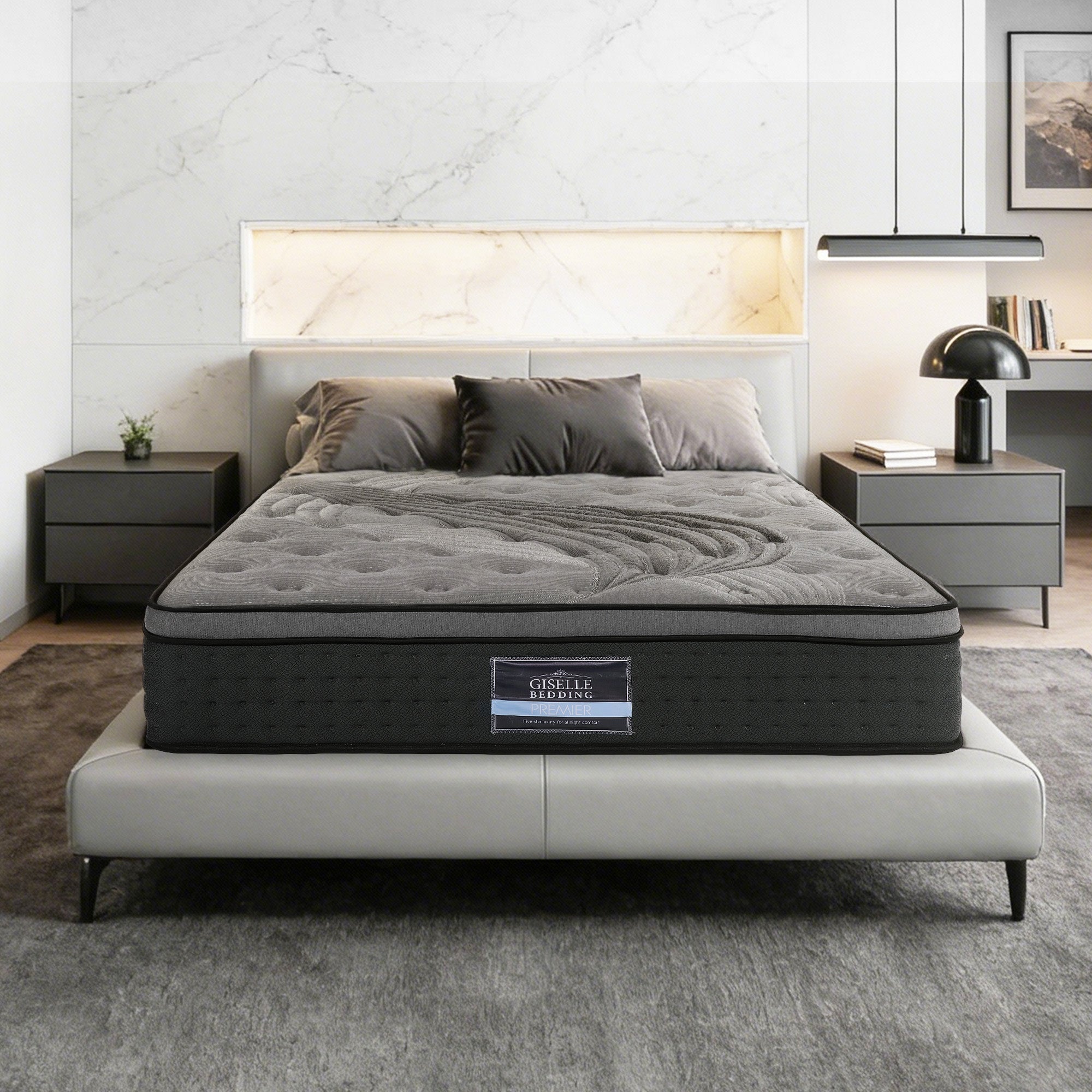 Giselle Bedding 34cm Mattress Bamboo Cover Queen