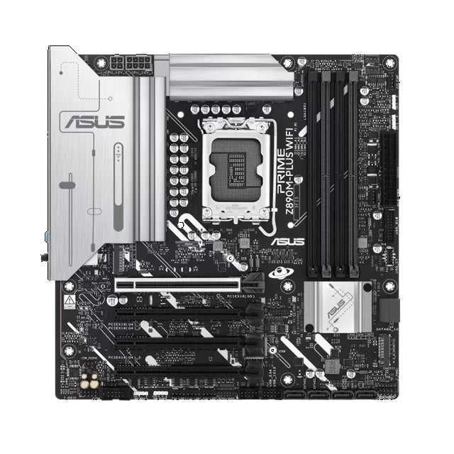 ASUS PRIME Z890M-PLUS WIFI-CSM LGA1851 mATX Motherboard, DDR5 256GB, PCIe 5.0, 3Ã—M.2, 2.5GbE, Wi-Fi 7, USB 20Gbps Type-C