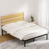 Artiss Bed Frame Queen Size Metal Base Mattress Platform Foundation Black PAULA