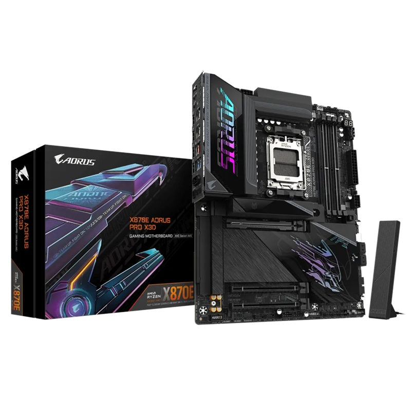 Gigabyte X870E AORUS PRO X3D AM5 DDR5 256GB USB4 Wi-Fi7 BT5.4 5GbE PCIe5 M.2 PCIe5/4 HDMI ALC1220 ATX 30.5Ã—24.4cm