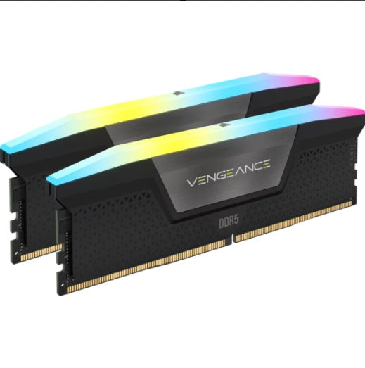 Corsair Vengeance RGB 16GB (2x8GB) DDR5 DRAM 5200MT/s CL40 Memory Kit â€” Black