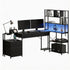 Artiss 200cm L Shaped Gaming Desk Computer Desk with LED Lights & Power Outlets