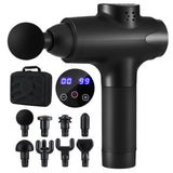 Everfit Massage Gun 30 Speed 8 Heads Vibration Muscle Massager Chargeable Black