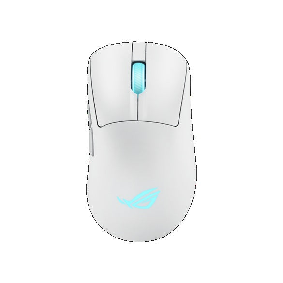 ASUS ROG Keris II Origin Gaming Mouse Moonlight White, ROG Micro Switch II, USB/Bluetooth/RF 2.4GHz, 8000â€¯Hz, AURA Sync, 2â€¯m paracord