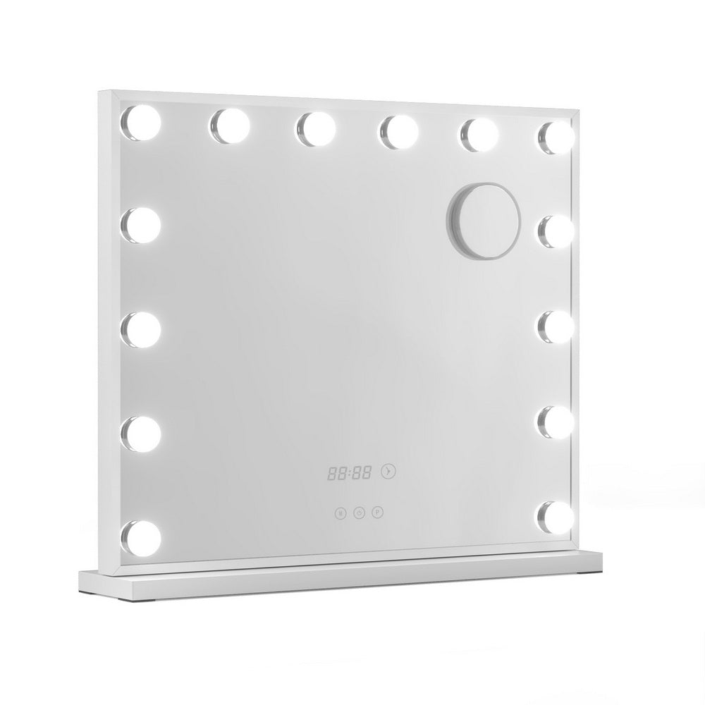 Embellir Makeup Mirror 60x52cm Hollywood Vanity with LED Light Tabletop White