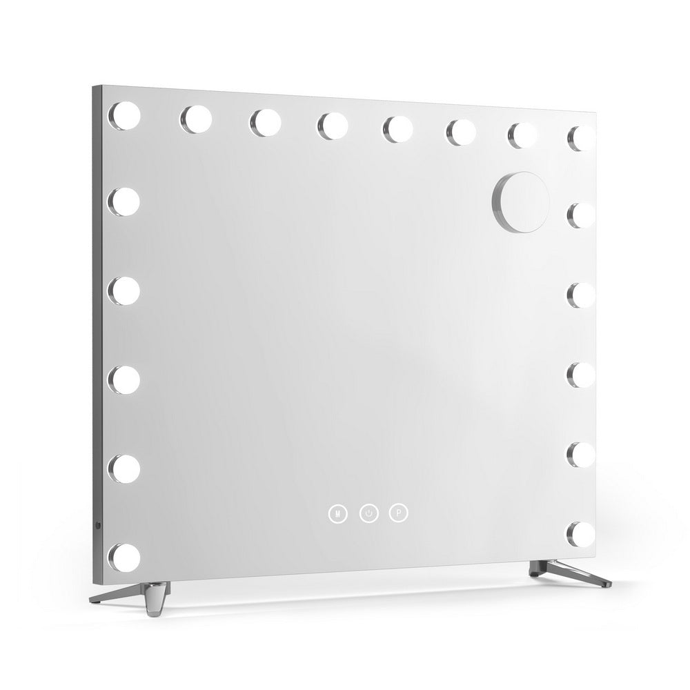 80x65cm Embellir Makeup Mirror Hollywood Vanity with LED Light Silver Legs