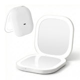 Embellir LED Compact Mirror Lighted Travel Makeup Mirror Pocket-Sized 1x 10x Magnification Square White