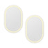 Embellir 2 LED Wall Mirror With Light 50X75CM Bathroom Decor Oval Mirrors Vanity