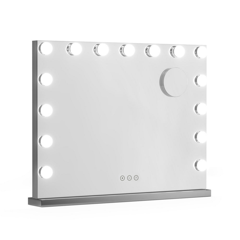 Embellir Makeup Mirror 58x46cm Hollywood Vanity with LED Light Tabletop Wall