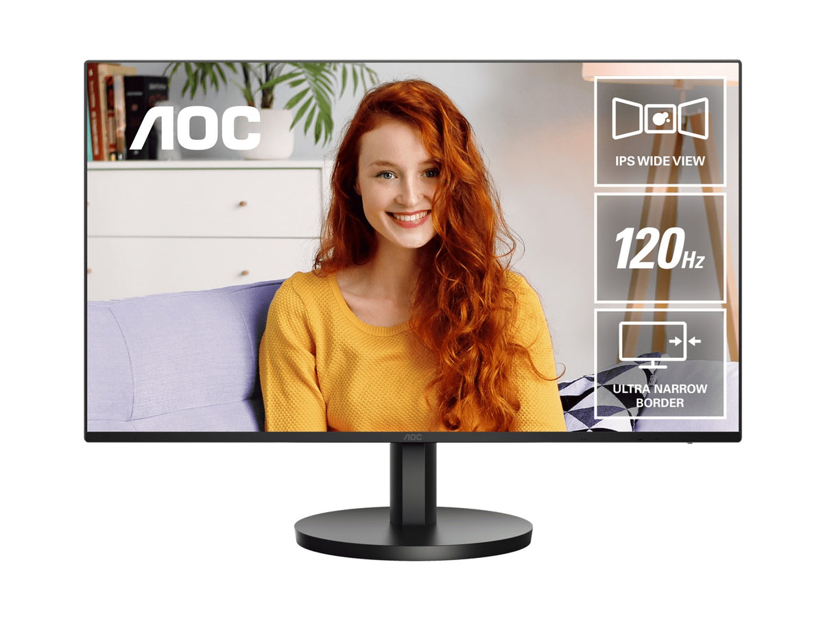 AOC 23.8' IPS 1ms 120hz, Ultra Slim, Speakers, Flicker Free, FHD 1920Ã—1080@100Hz â€“ HDMI, 1920Ã—1080@60Hz â€“ VGA. VESA 100 x 100, Earphone.Office Monitor