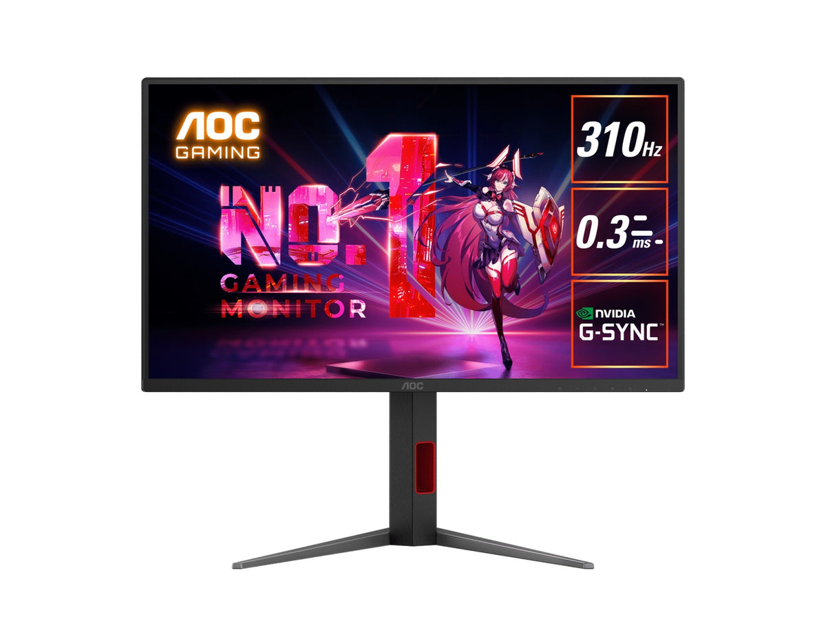 AOC 24.5' 310Hz IPS Gaming Monitor 25G4S: Fast IPS, 1920x1080 @ 310Hz, 0.3ms response, 400 cd/mÂ² brightness, 115% sRGB, adjustable stand, HDMI & DP