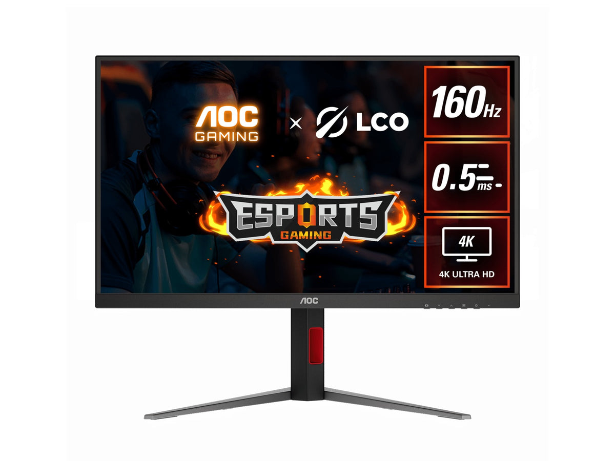 AOC 27' 4K Gaming Monitor â€“ 160Hz 4K, 0.5ms MPRT, Fast IPS, 1.07B colors, HDR, Delta E<2, HDMI 2.1 & DP 1.4, tilt/swivel/height adjustable (LS)