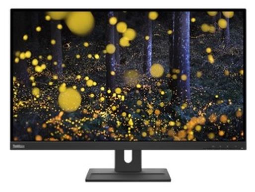 LENOVO ThinkVision E27q-20 27' 75Hz QHD IPS Monitor 2K 2560x1440 16:9 4ms Height Adjustable Tilt Swivel Pivot DP HDMI 3yr wty -EX-DEMO