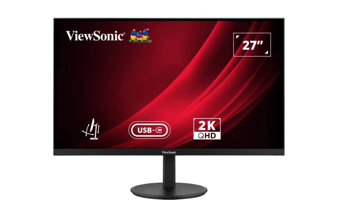 ViewSonic 27' VG 2K 2560 X 1440 SuperClear IPS, USB-C 65w  Hub, DP, Height Adjust, 3y Advance Replacement, Business Pro Monitor,3YARW