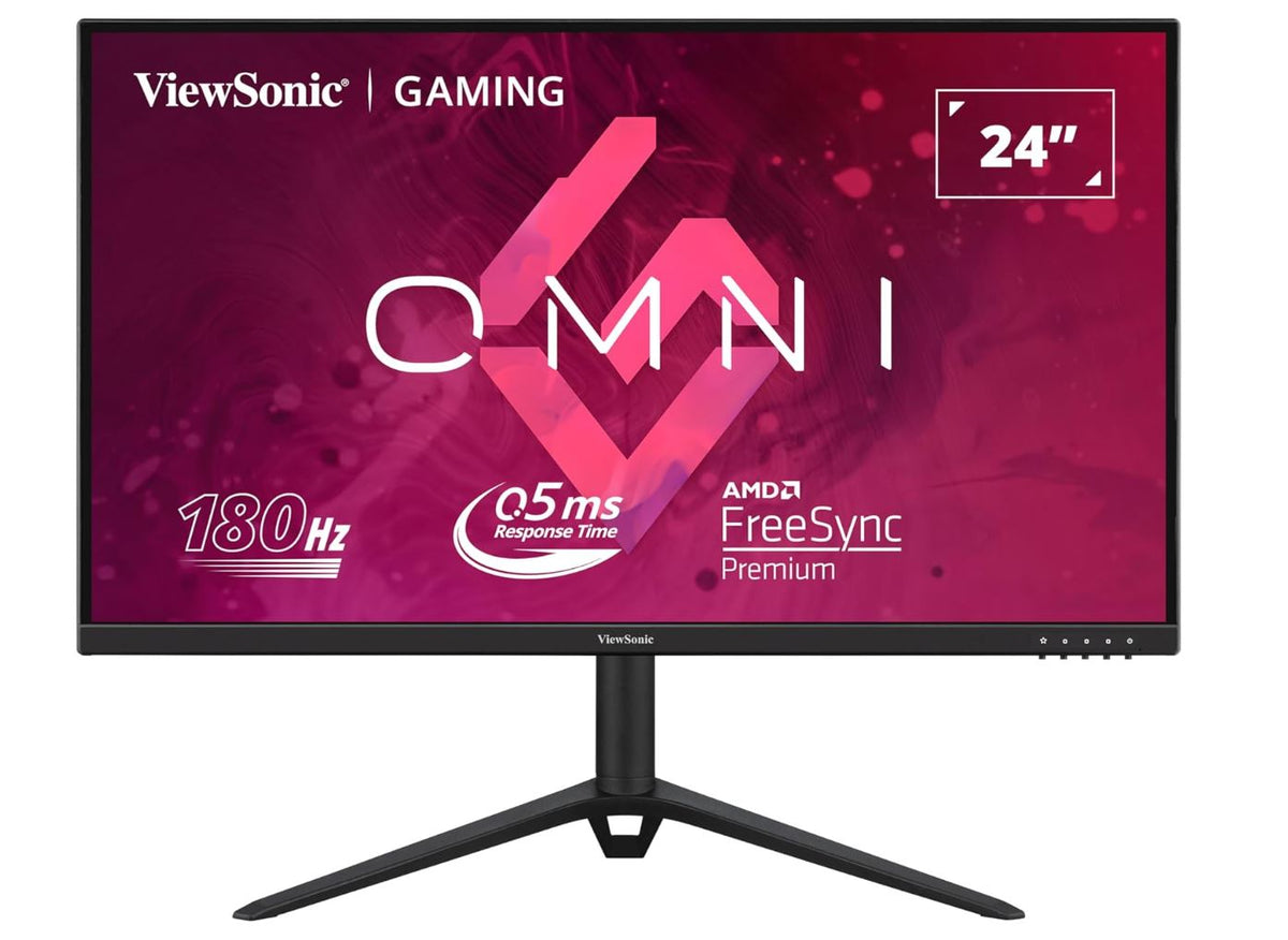 ViewSonic 24' FHD IPS Gaming, 180Hz, 0.5ms MPRT, HDR10, FreeSync Premium, AdaptiveSync, ClearMR, HDMIÃ—2, DP, 2Ã—2W Speakers. 3YARW