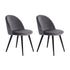 Artiss Dining Chairs Set of 2 Velvet Solid Curved Dark Grey