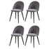 Artiss Dining Chairs Set of 4 Velvet Solid Curved Dark Grey