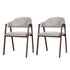 Artiss Dining Chairs Set of 2 Linen Hollow Armchair Grey