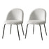 Artiss Dining Chairs Set of 2 Sherpa Boucle White