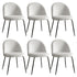 Artiss Dining Chairs Set of 6 Sherpa Boucle White