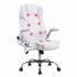 Artiss 8 Point Massage Office Chair PU Leather White
