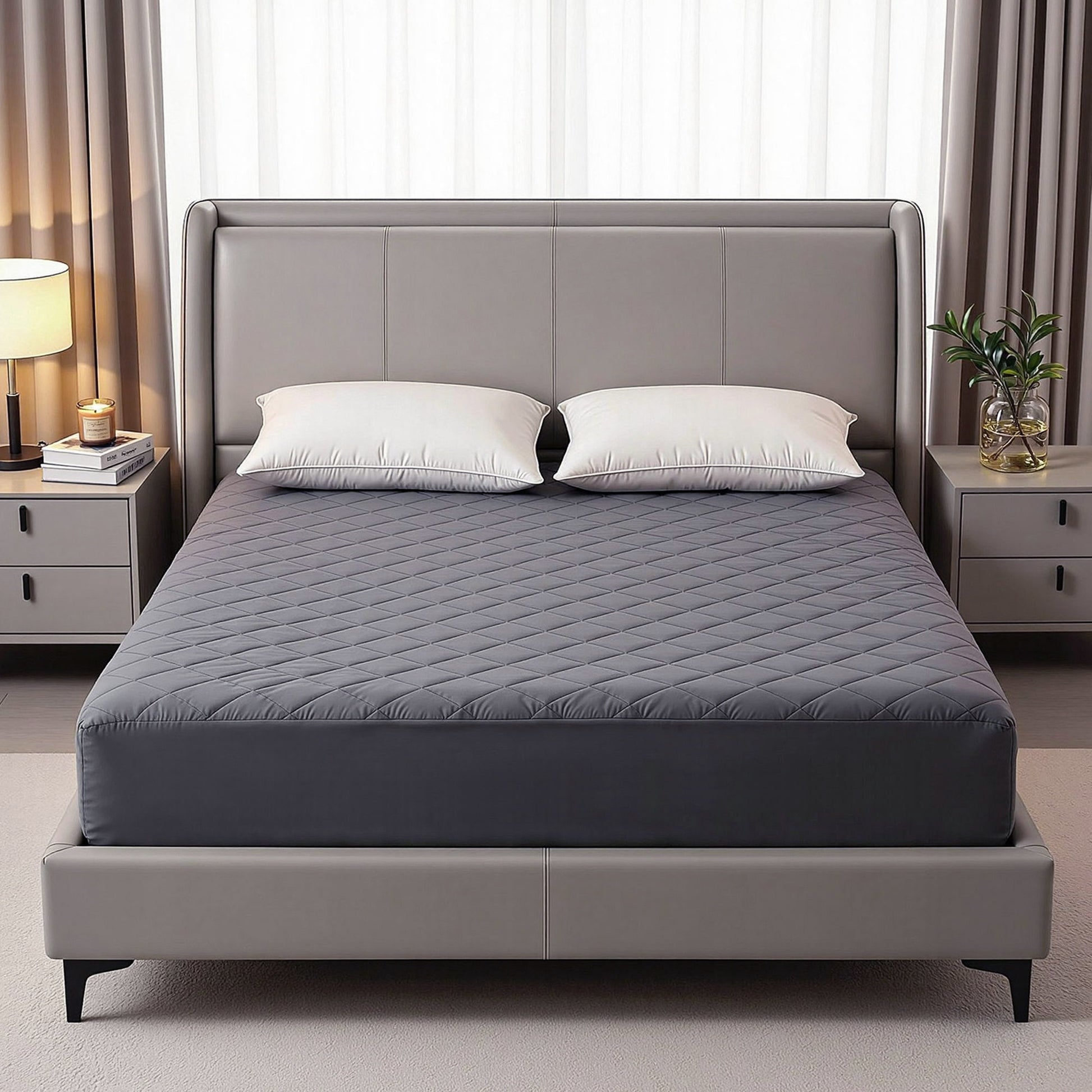 Giselle Water-Resistant Mattress Protector Microfiber 360° Fit Double