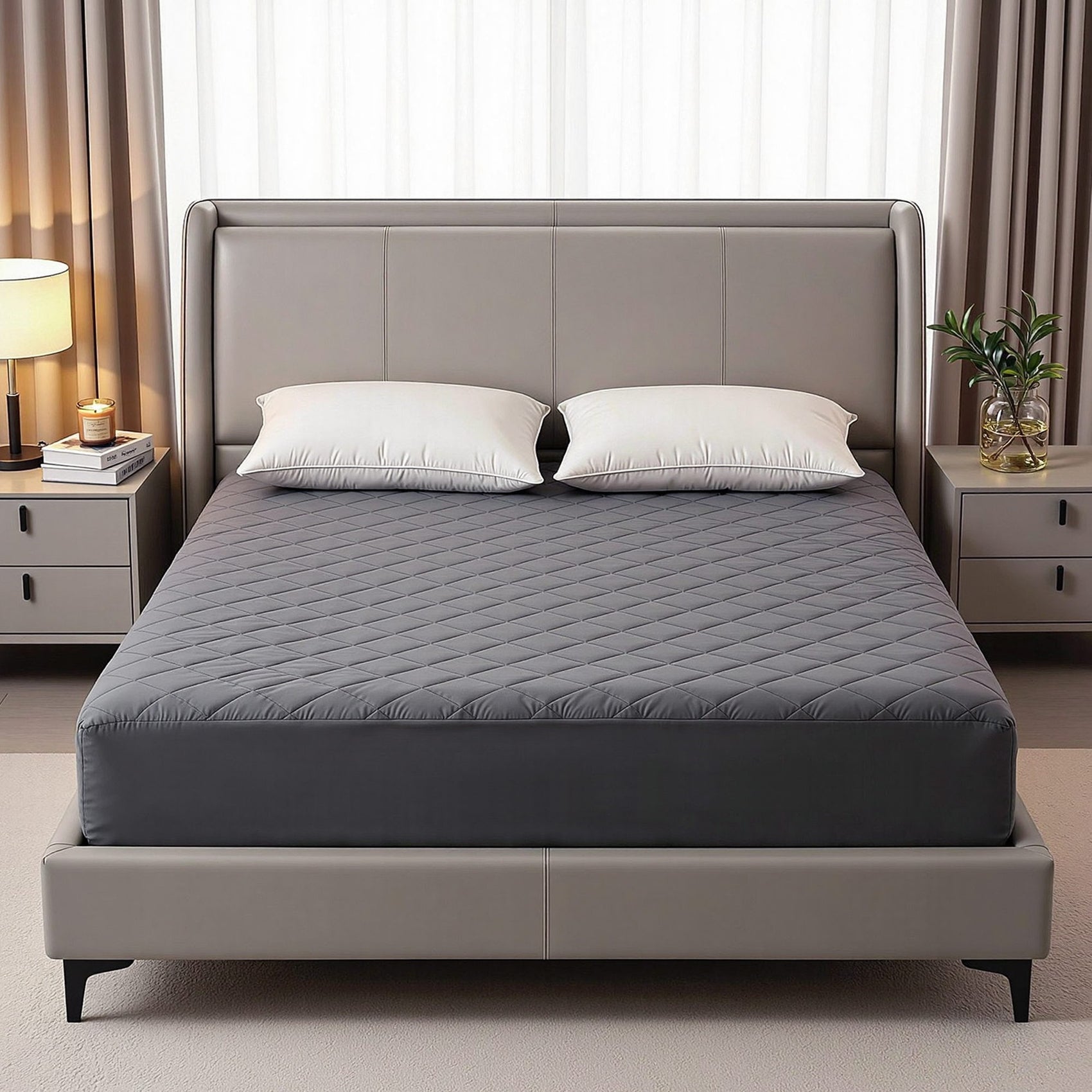 Giselle Water-Resistant Mattress Protector Microfiber 360° Fit Queen