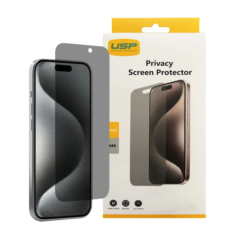 USP Apple iPhone 16 Plus / iPhone 15 Pro Max / iPhone 15 Plus (6.7') Privacy Screen Protector - Privacy Protection, Scratch Resistant,5 Years Warranty