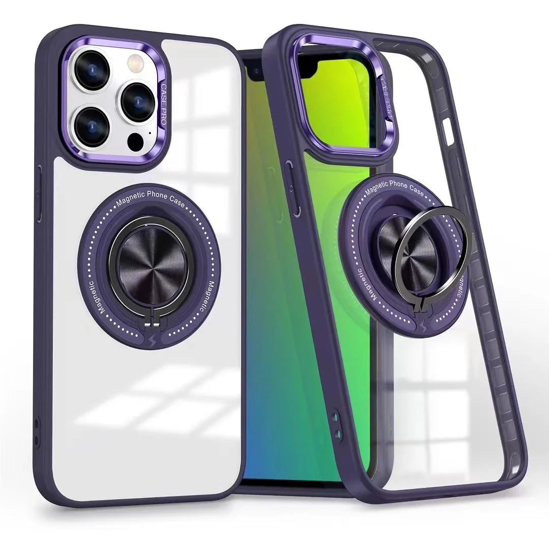 USP Apple iPhone Air (6.5') MagSafe Case with Ring Holder Purple - Silicone Bumper, Drop Resistance, Scratch Protection, Durable, 5 Years Warranty