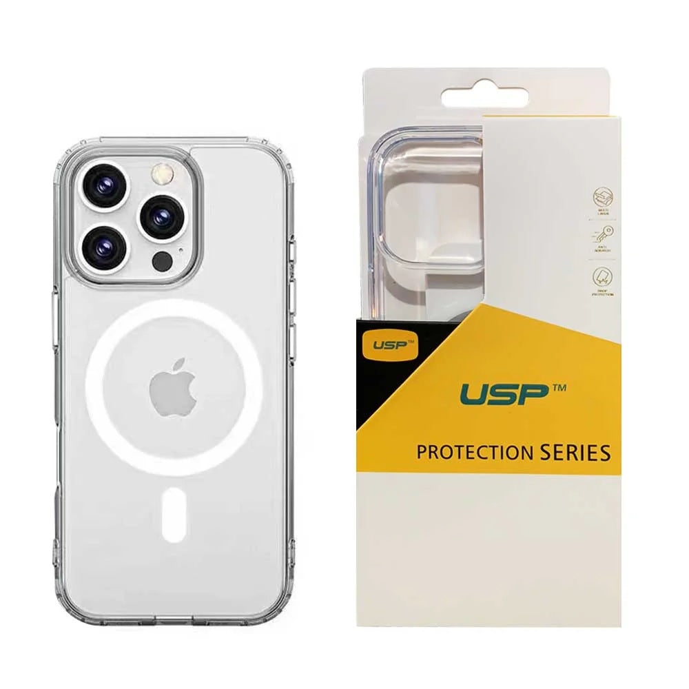 USP Apple iPhone 17 (6.3') Clear Rock Shockproof Case with MagSafe - Ultra-thin, Lightweight, Non-slip, Crystal Clear, 5 Years Warranty