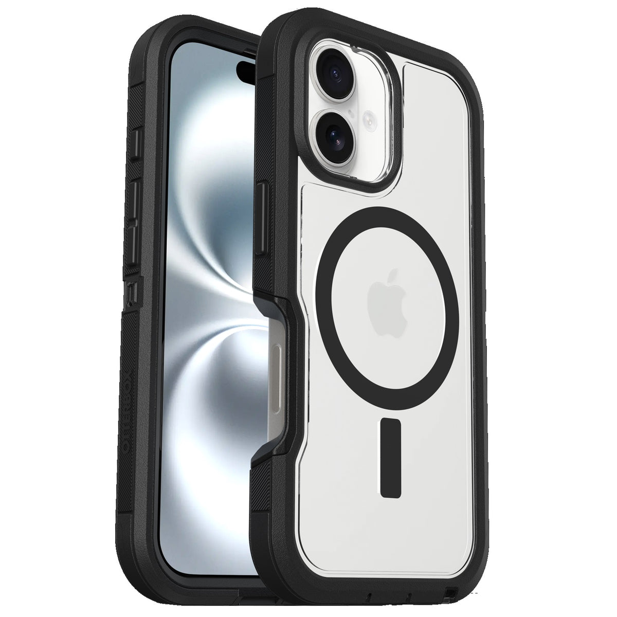 OtterBox Defender XT MagSafe Apple iPhone 16 (6.1') Case Clear/Black - (77-96056), DROP+ 7X Military Standard, Rugged, 7 Years Warranty