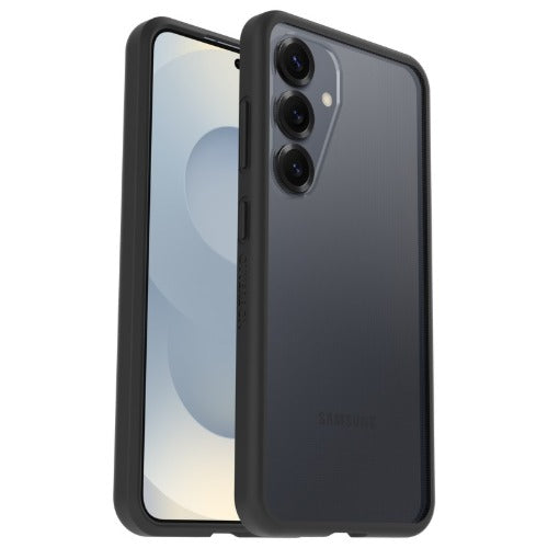 OtterBox React Samsung Galaxy S25 5G (6.2') Case Black Crystal (Clear/Black) - (77-97382),Antimicrobial,DROP+ Military Standard,7 Years Warranty