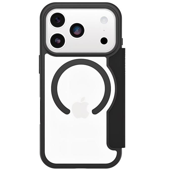 OtterBox React Folio MagSafe Apple iPhone 18 Pro Max /  iPhone 17 Pro Max (6.9') Case Black Crystal (Clear/Black) - (77-98589),7 Years Warranty