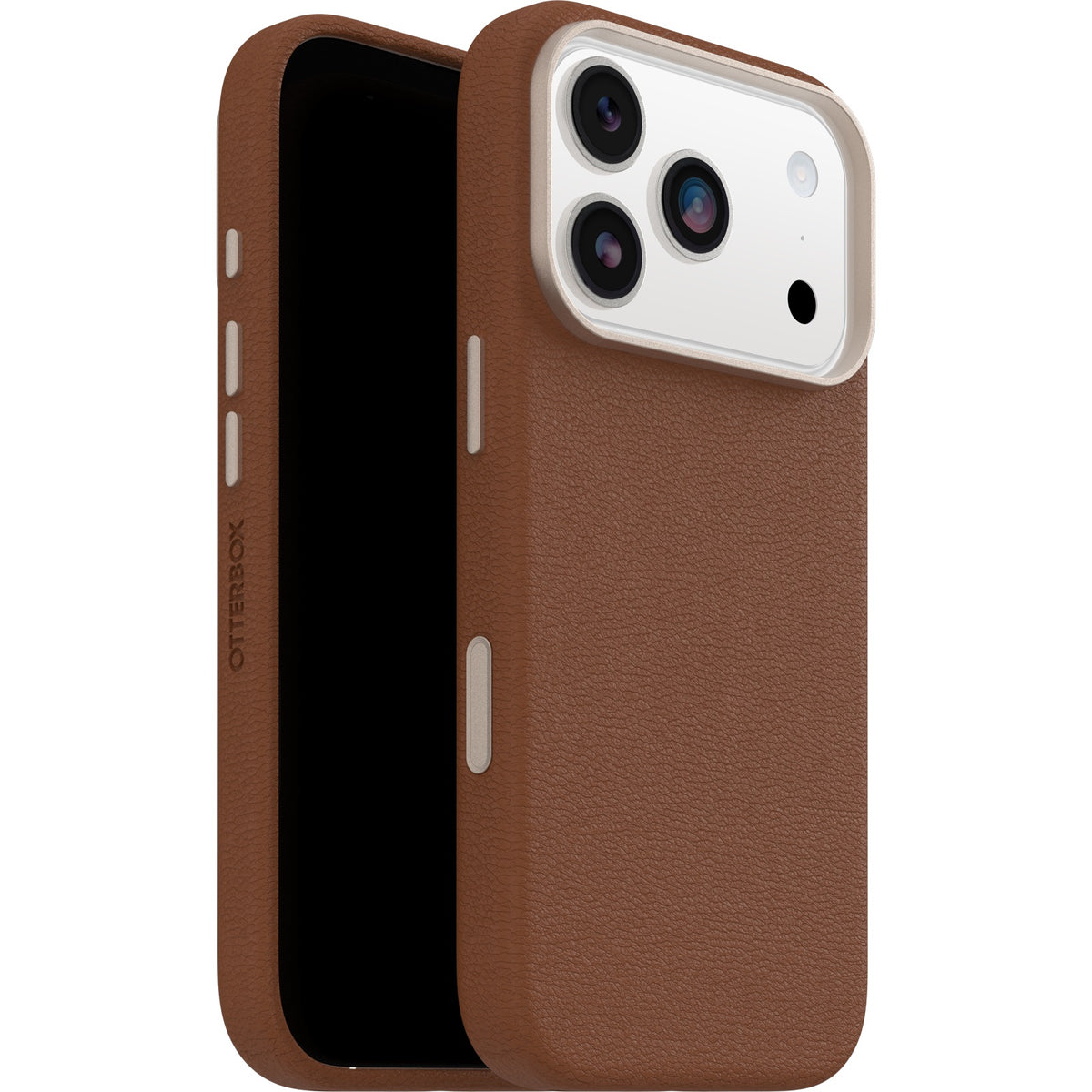 OtterBox Symmetry Cactus Leather MagSafe Apple iPhone 18 Pro Max / iPhone 17 Pro Max (6.9') Desert Saddle (Brown) - (77-99065),7 Years Warranty