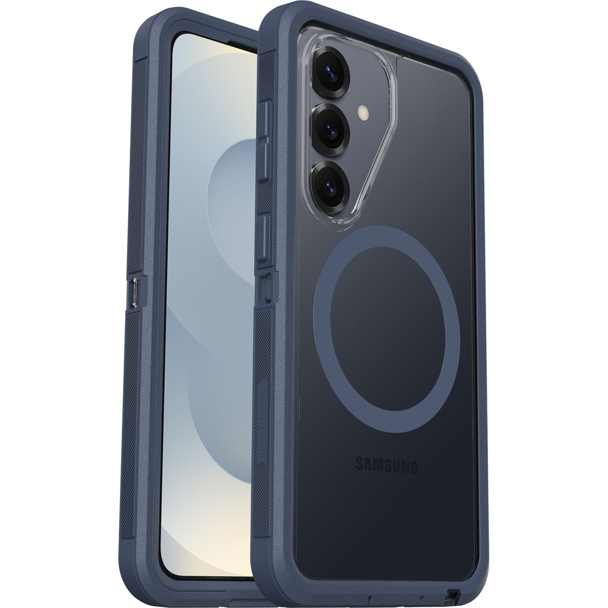 OtterBox Defender Pro XT Clear Samsung Galaxy S26 5G (6.3') Case Mountain Storm (Clear/Blue) - (77-99901), DROP+ 7X Military Standard,7 Years Warranty