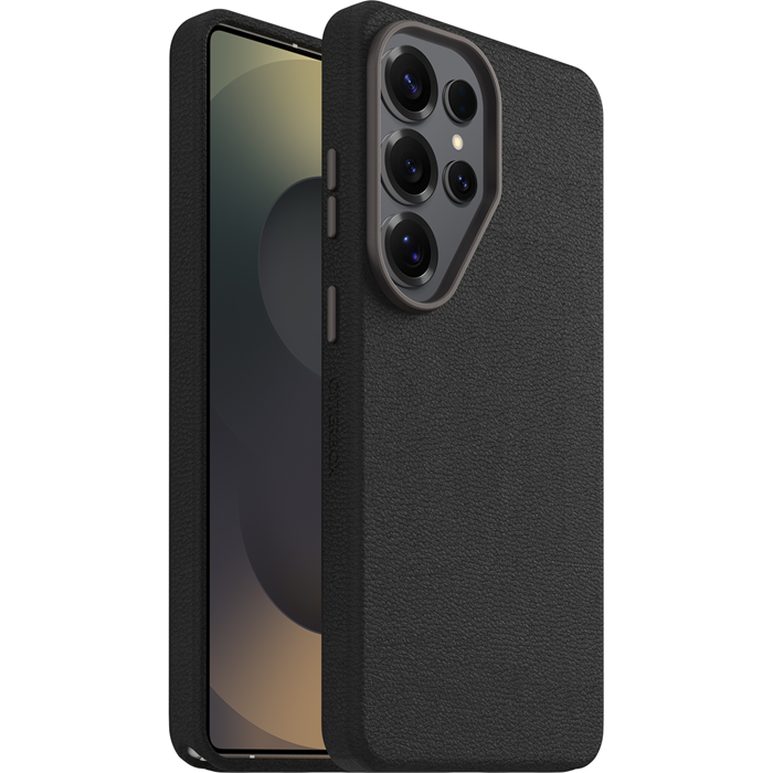 OtterBox Symmetry Cactus Leather Samsung Galaxy S26 Ultra 5G (6.9') Case Noir Ash Black - (77-99958), DROP+ 3X Military Standard, 7 Years Warranty
