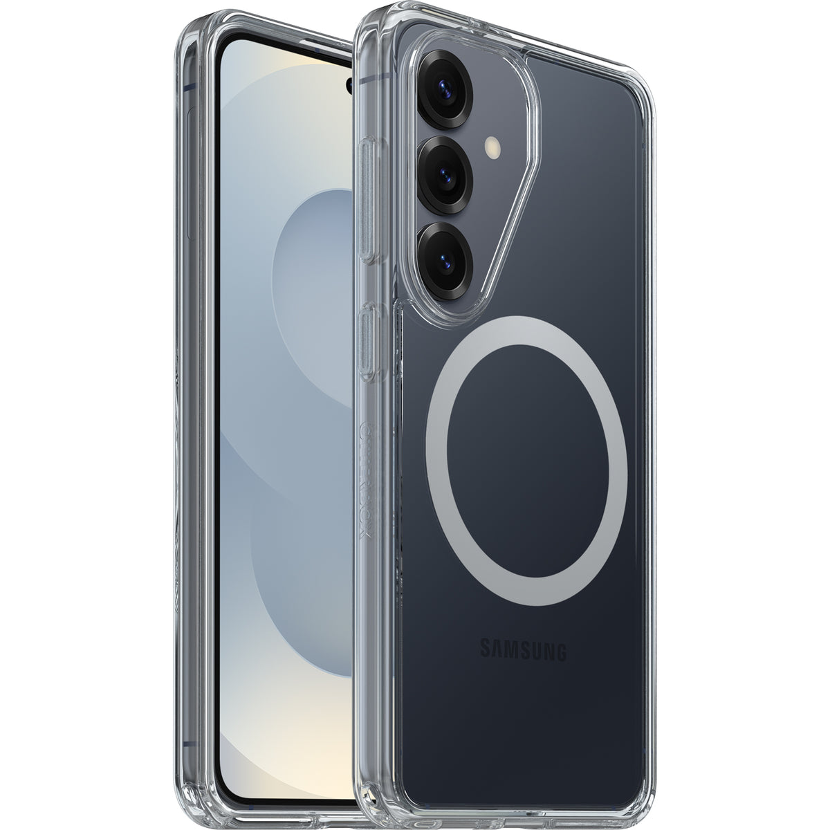 OtterBox Symmetry Clear Magnets Samsung Galaxy S26 5G (6.3') Case Clear - (77-99970), DROP+ 3X Military Standard, Raised Edges, 7 Years Warranty