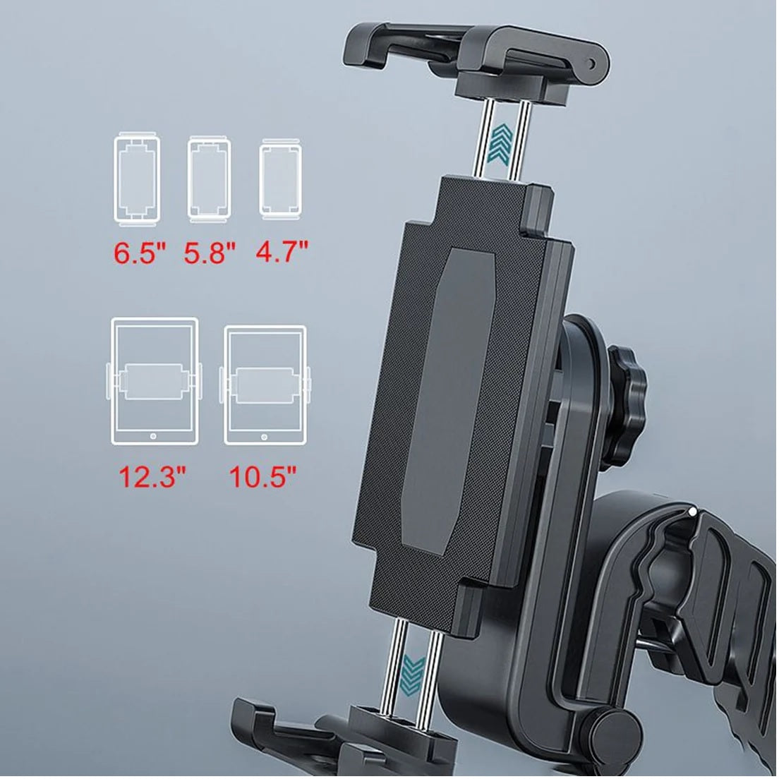 USP Universal In-Car Tablet Mount Dash Windscreen Holders - Black, Compatible with tablets 7â€“11.9', Portrait/landscape viewing, Perfect mounting