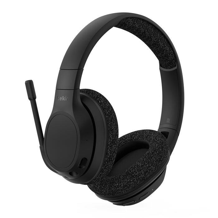 Belkin SoundForm Adapt Wireless Over-The-Ear Headphones - Black (AUD005btBLK), 65 Hours Playtime, ENC Noise Cancellation, 2 Years Warranty