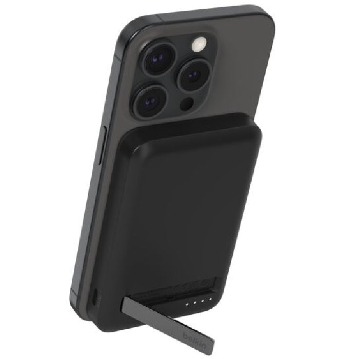 Belkin BoostCharge Pro Magnetic 5K Power Bank w/ Qi2(15W)+USB-C Cable(1M))+Integrated Kickstand - Black(BPD006btBK),1xUSB-C,$2500 CEW,2 Years Warranty