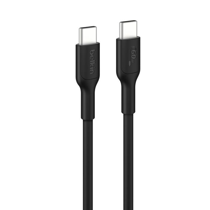 Belkin BoostCharge USB-C to USB-C Cable (1M) - Black (CAB023FQ1MBK), 3A/60W, 480Mbps, 300K+ Bends,Â  Apple, Samsung, USB-IF Certified, 2 Years Warranty