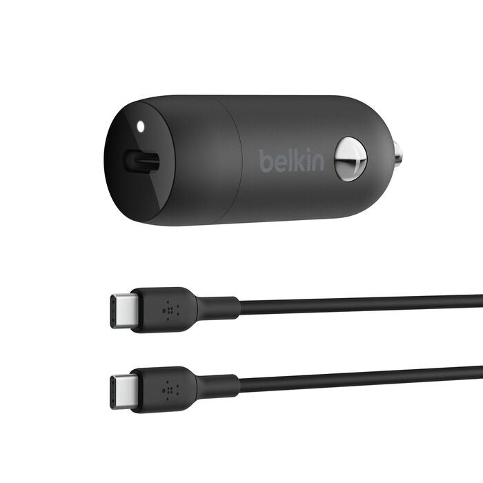 Belkin BoostCharge 30W USB-C Car Charger + USB-C to USB-C Cable - Black(CCA004bt1MBK-B6) , USB-IF Certified, Apple iPhone,$2,500,CEW,2 Years Warranty