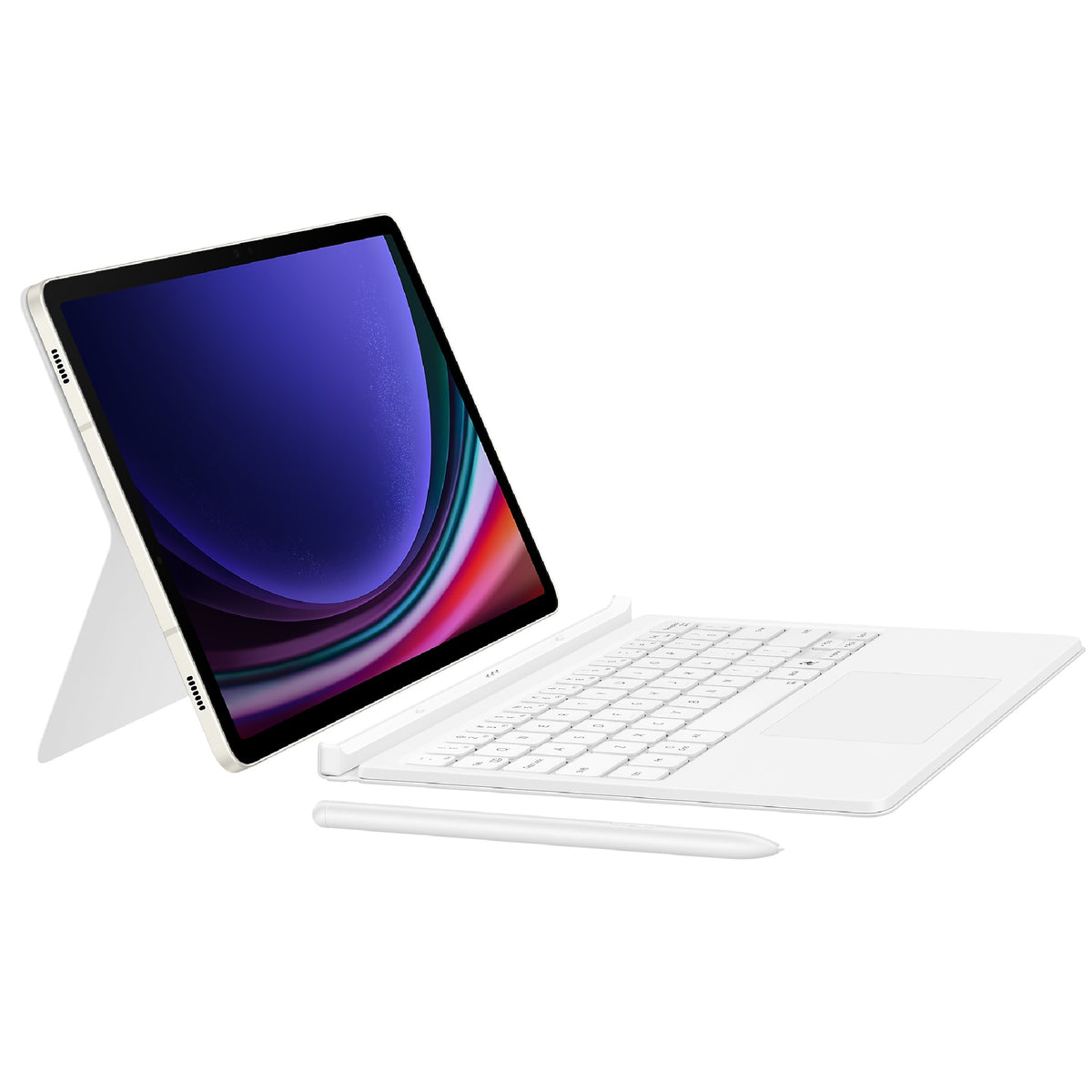 Samsung Galaxy Tab S10 FE / Tab S9 / S9 FE Book Cover Keyboard White - Magnetic(EF-DX725UWEGWW), Effortless Comes In 150Â°, AI Key, 6 Months  Warranty