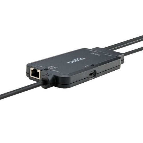 Belkin Cybersecurity and Secure KVM TAA KVM Dock USB-CÂ® to (2) DP/USB-B Cables w/ RJ45 and Power - Black(F1DN2CCBL-CPN6t), 3 Years Warranty