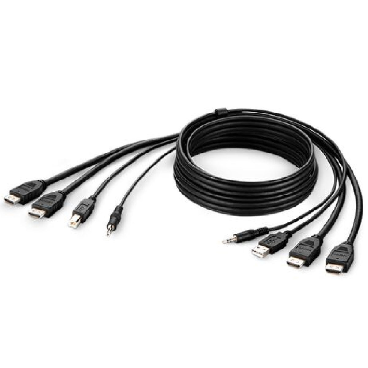 Belkin Cybersecurity and Secure KVM TAA AA DUAL HDMI/USB/AUD CBL, HDMI M/M; USB A/B,(1.8M) - Black(F1DN2CCBL-HH6T), 2 Years Warranty